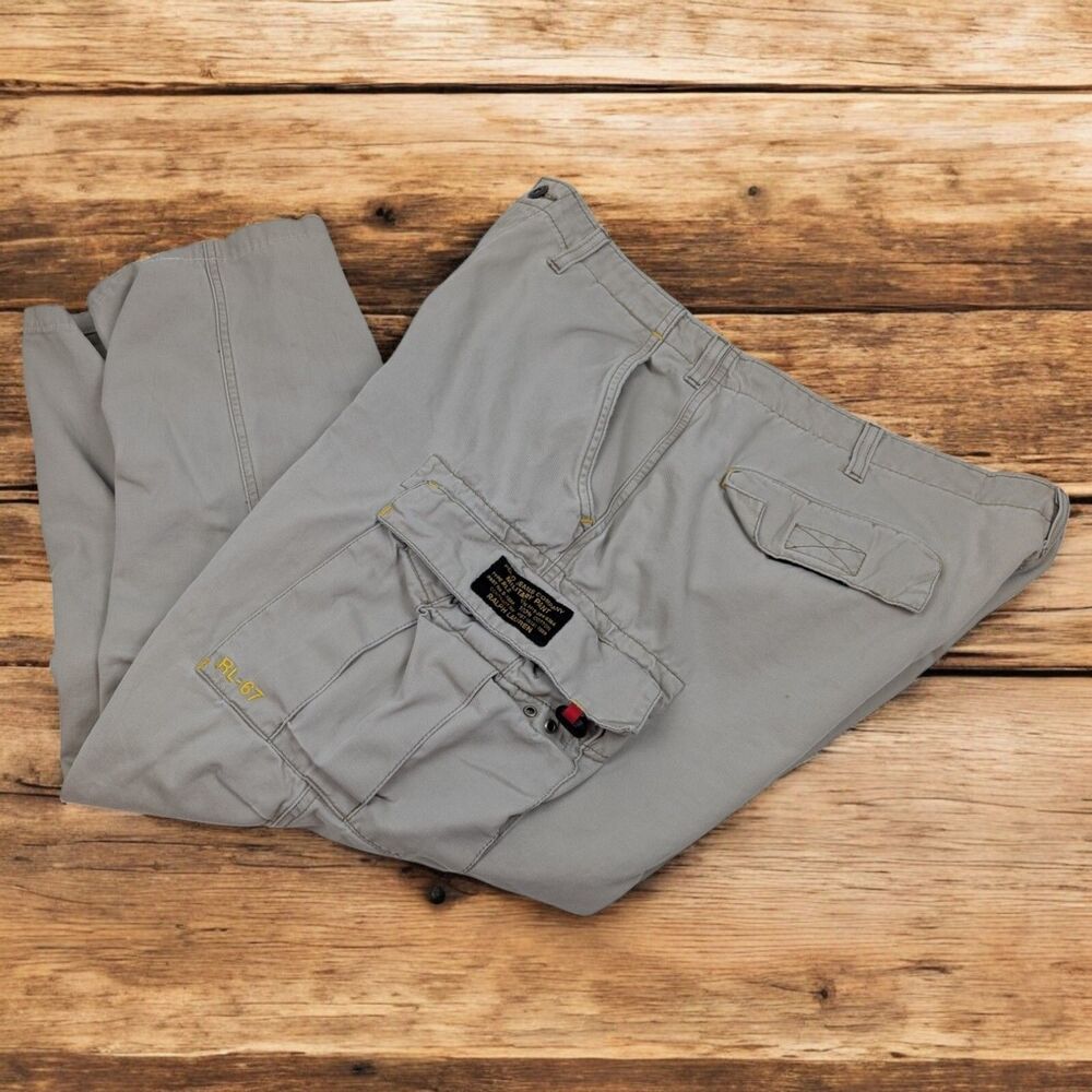 Vtg Polo Jeans Co Cargo Pants Mens 33X27 Ralph Lauren Military Style Paratrooper